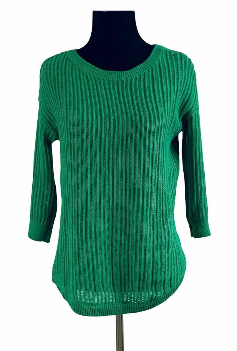 Gap Designed and Crafted green 3/4 sleeve open knit sweater XS
